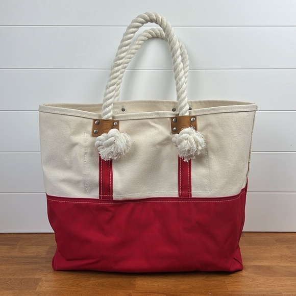 LL bean boat and tote rope handle bag - Picture 6 of 9